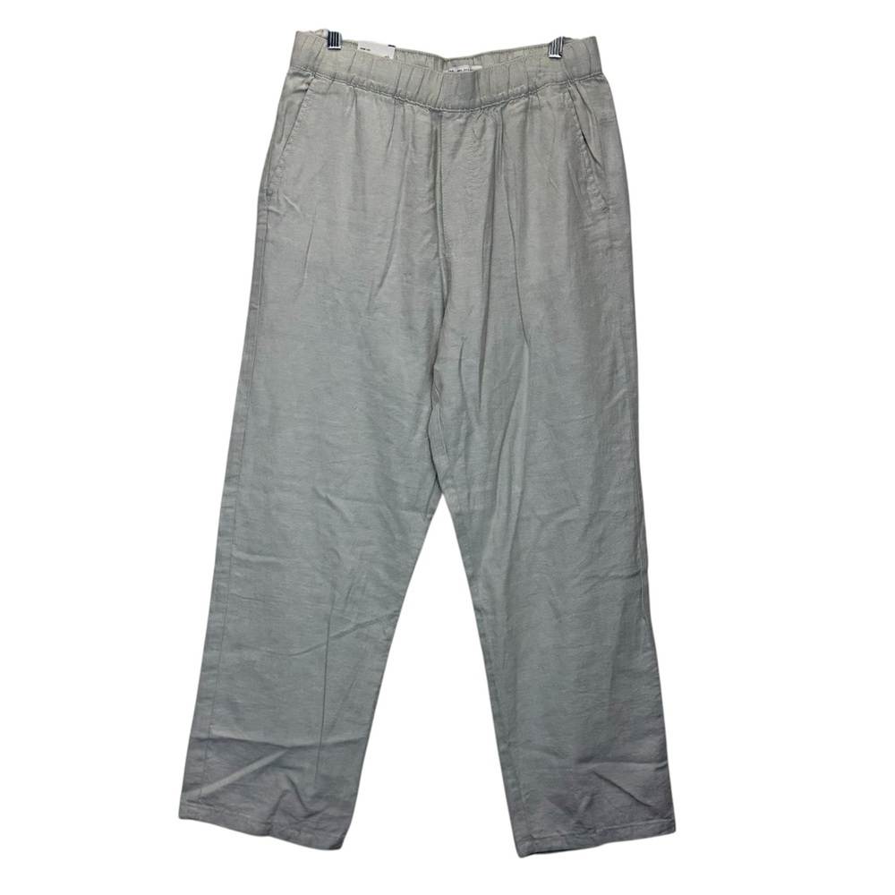 Zara light Blue Wash Pull On Wide Leg Pants Size Large NWT